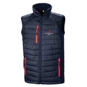 Cambrian Birds Navy / Red Padded Gilet